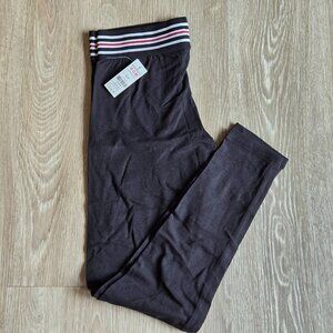 NWT ARDENE Black Leggings with Striped Waistband S